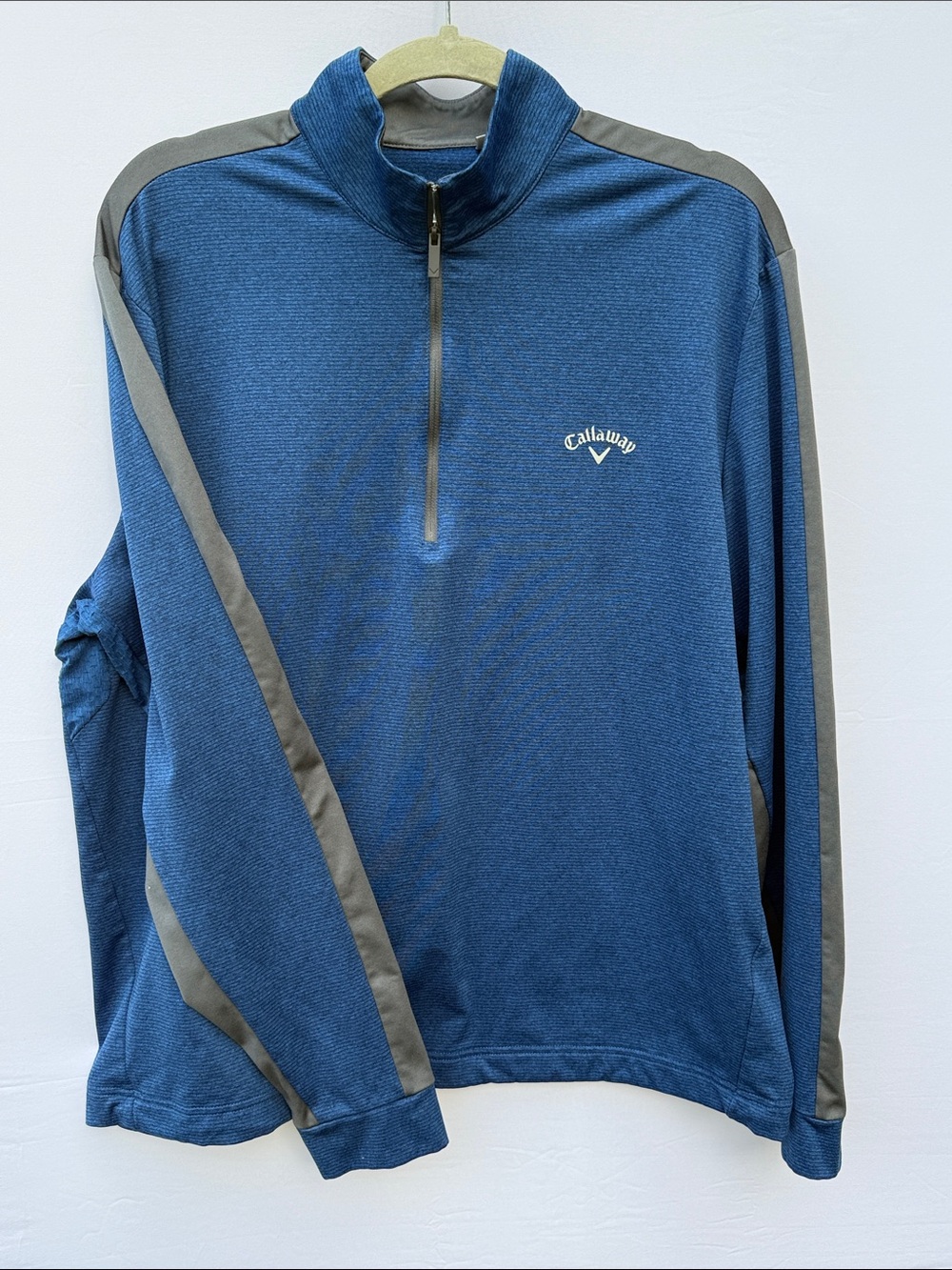 Callaway Navy Blue Half-Zip Pullover with Gray Trim